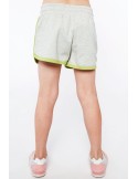 Girls\' shorts with an application, green NDZ0756 - Online store - Boutique